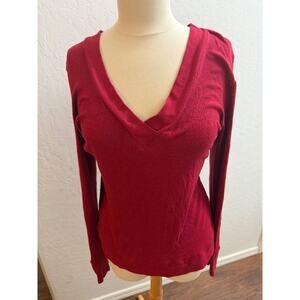 Vanity brand red v-neck sweater